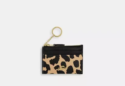 Mini Skinny Id Case With Leopard Print