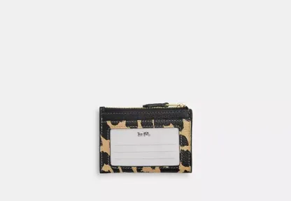 Mini Skinny Id Case With Leopard Print