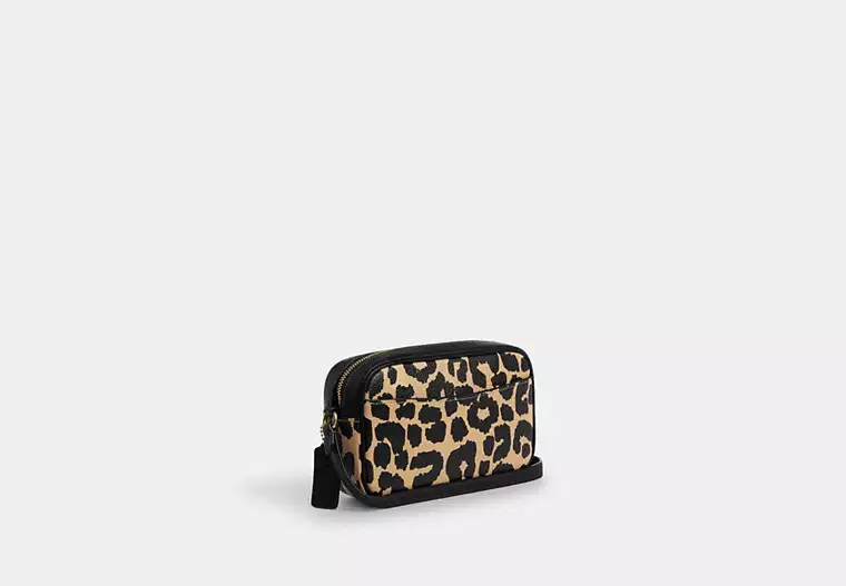 Mini Jamie Camera Bag With Leopard Print