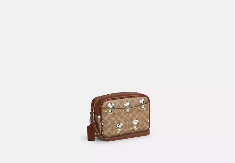 Coach X Peanuts Jamie Camera Bag In Signature Canvas With Snoopy Print