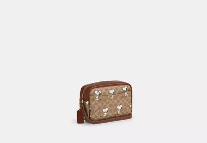 Coach X Peanuts Jamie Camera Bag In Signature Canvas With Snoopy Print