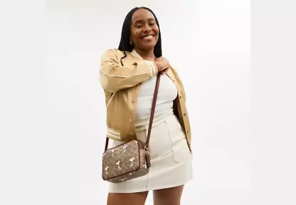 Coach X Peanuts Jamie Camera Bag In Signature Canvas With Snoopy Print