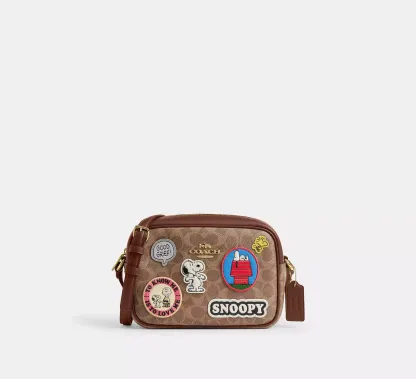 Cothtach X Peanuts Jamie Camera Bag In Signature Canvas With Patches