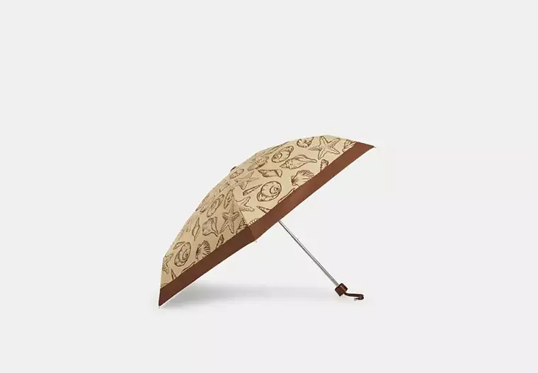 Uv Protection Mini Umbrella With Shell Print
