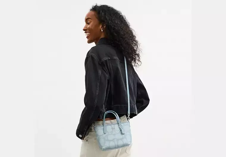 City Mini Tote Bag In Sketch Signature Canvas