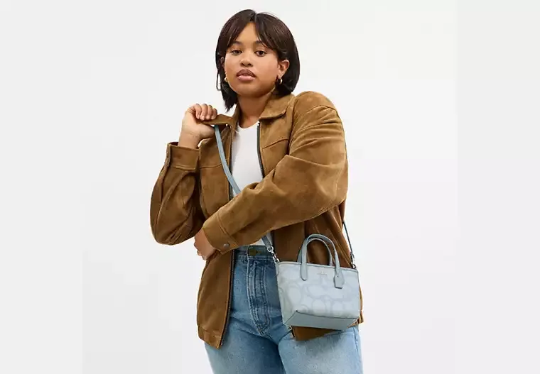 City Mini Tote Bag In Sketch Signature Canvas