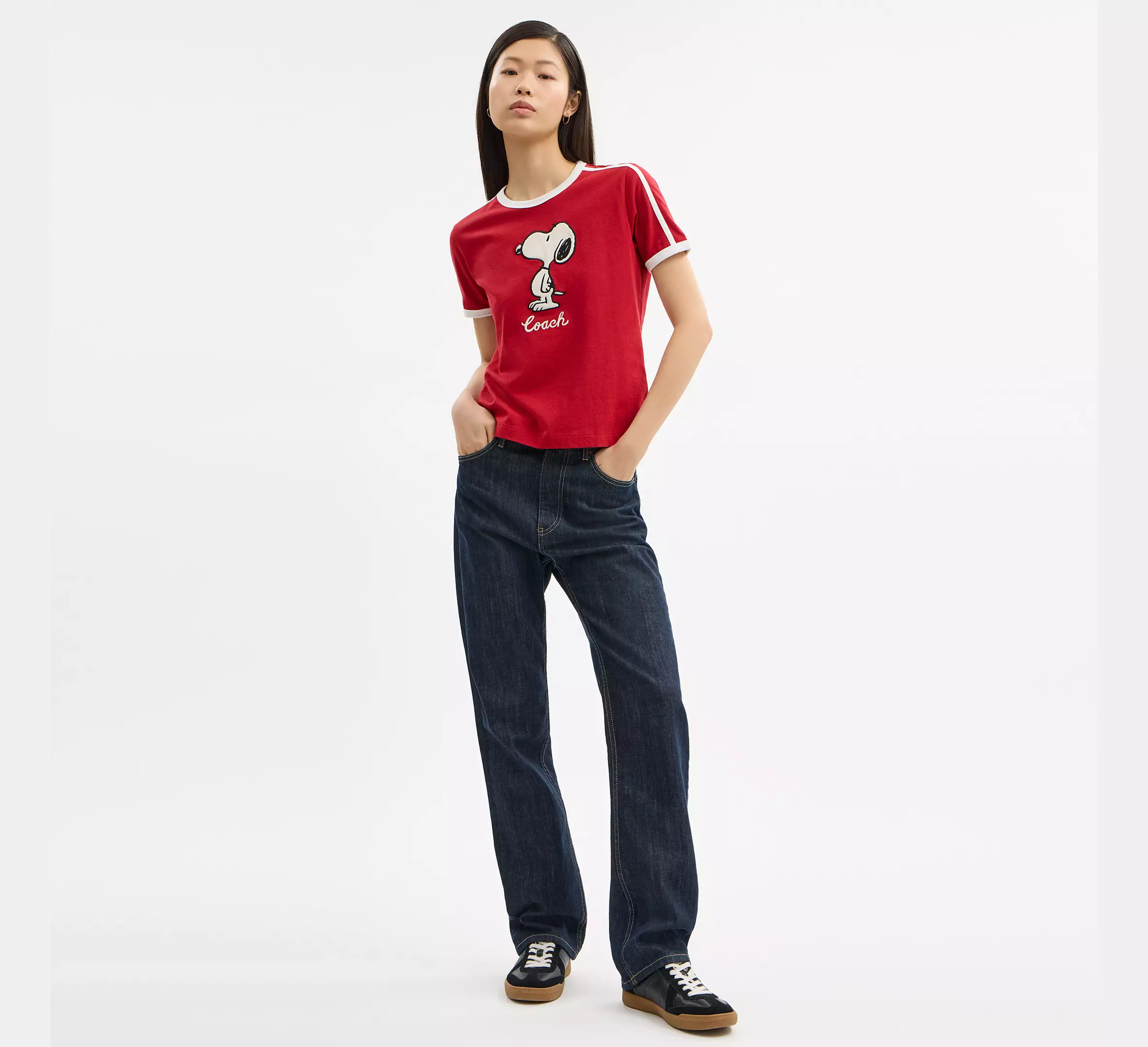 Cothtach X Peanuts Ringer T Shirt In Organic Cotton