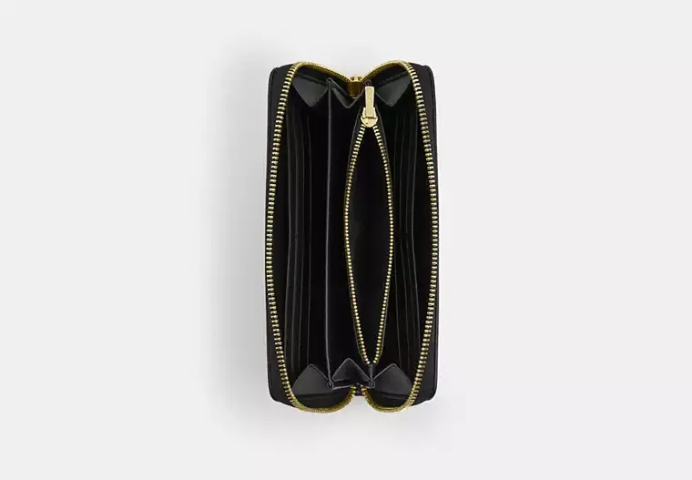 Long Zip Around Wallet With Leopard Print