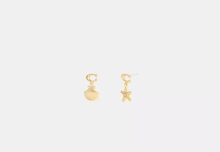 Signature Starfish And Shell Drop Earrings