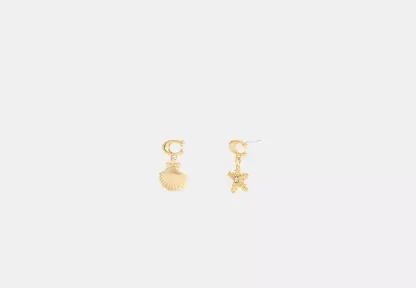 Signature Starfish And Shell Drop Earrings