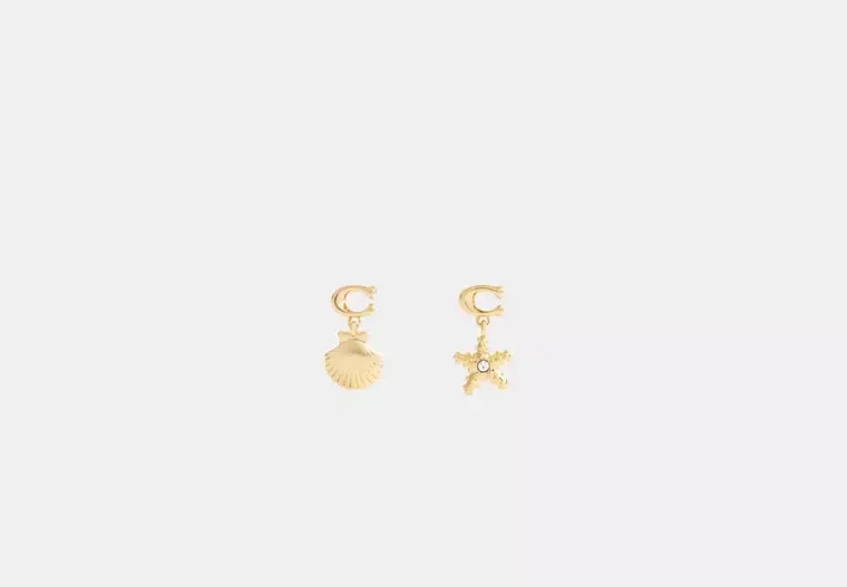 Signature Starfish And Shell Drop Earrings