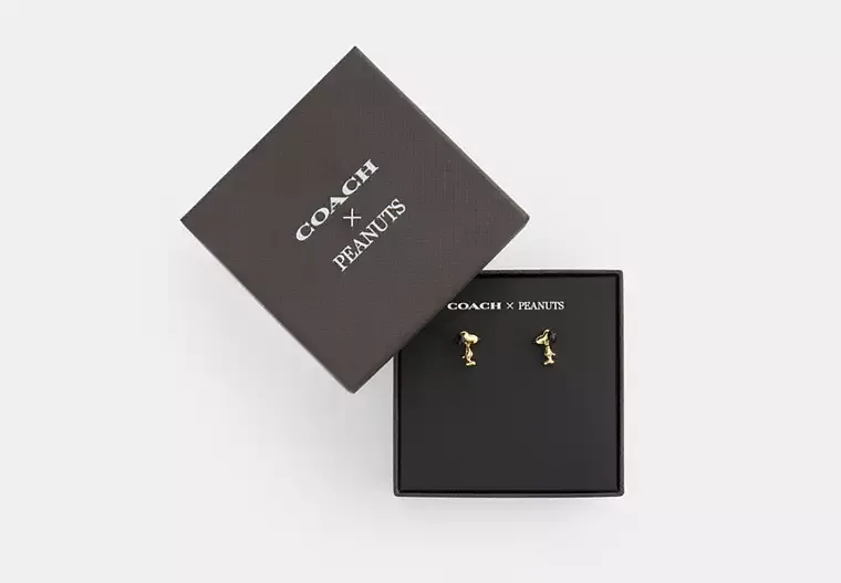 Coach X Peanuts Snoopy Stud Earrings