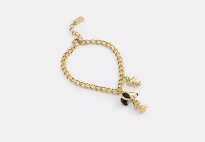 Coach X Peanuts Snoopy And Woodstock Charm Bracelet