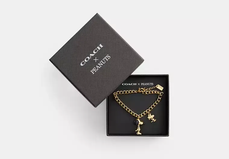 Coach X Peanuts Snoopy And Woodstock Charm Bracelet