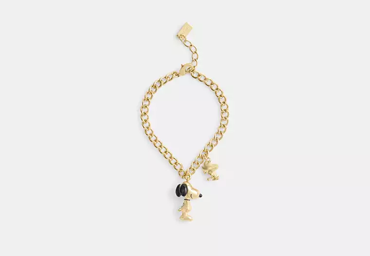 Coach X Peanuts Snoopy And Woodstock Charm Bracelet