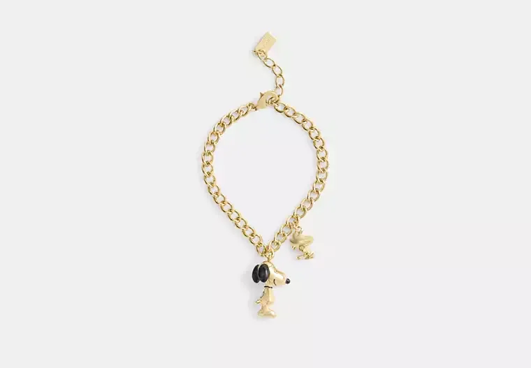Coach X Peanuts Snoopy And Woodstock Charm Bracelet