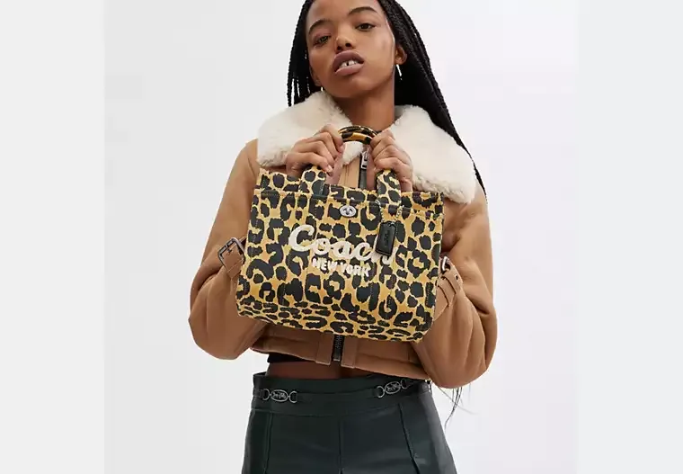 Cargo Tote Bag 26 With Leopard Print