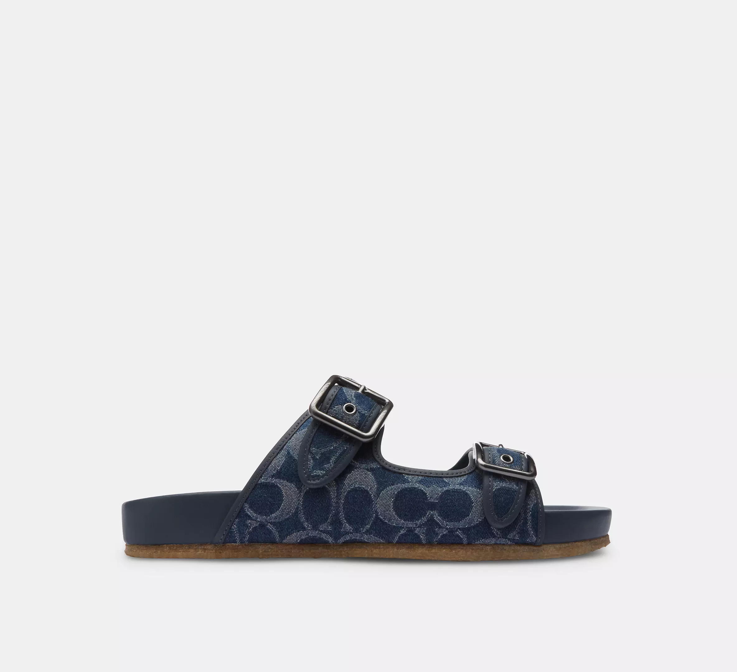 Buckle Strap Sandal In Signature Denim
