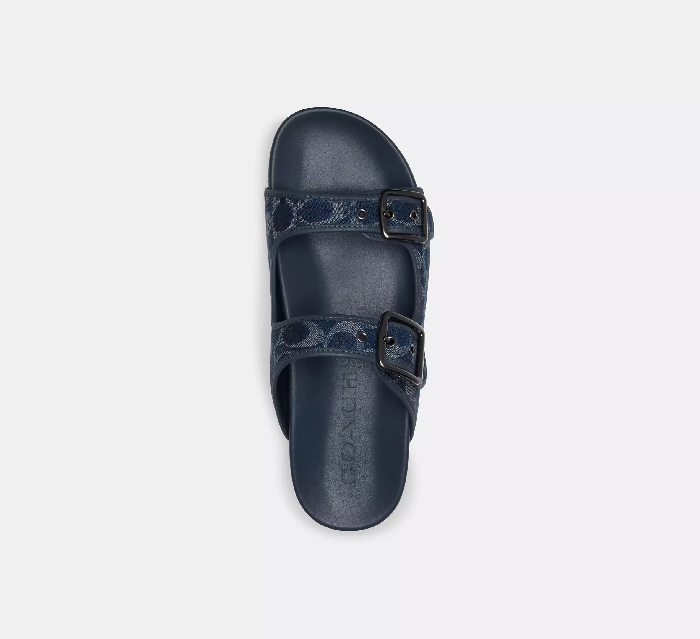 Buckle Strap Sandal In Signature Denim