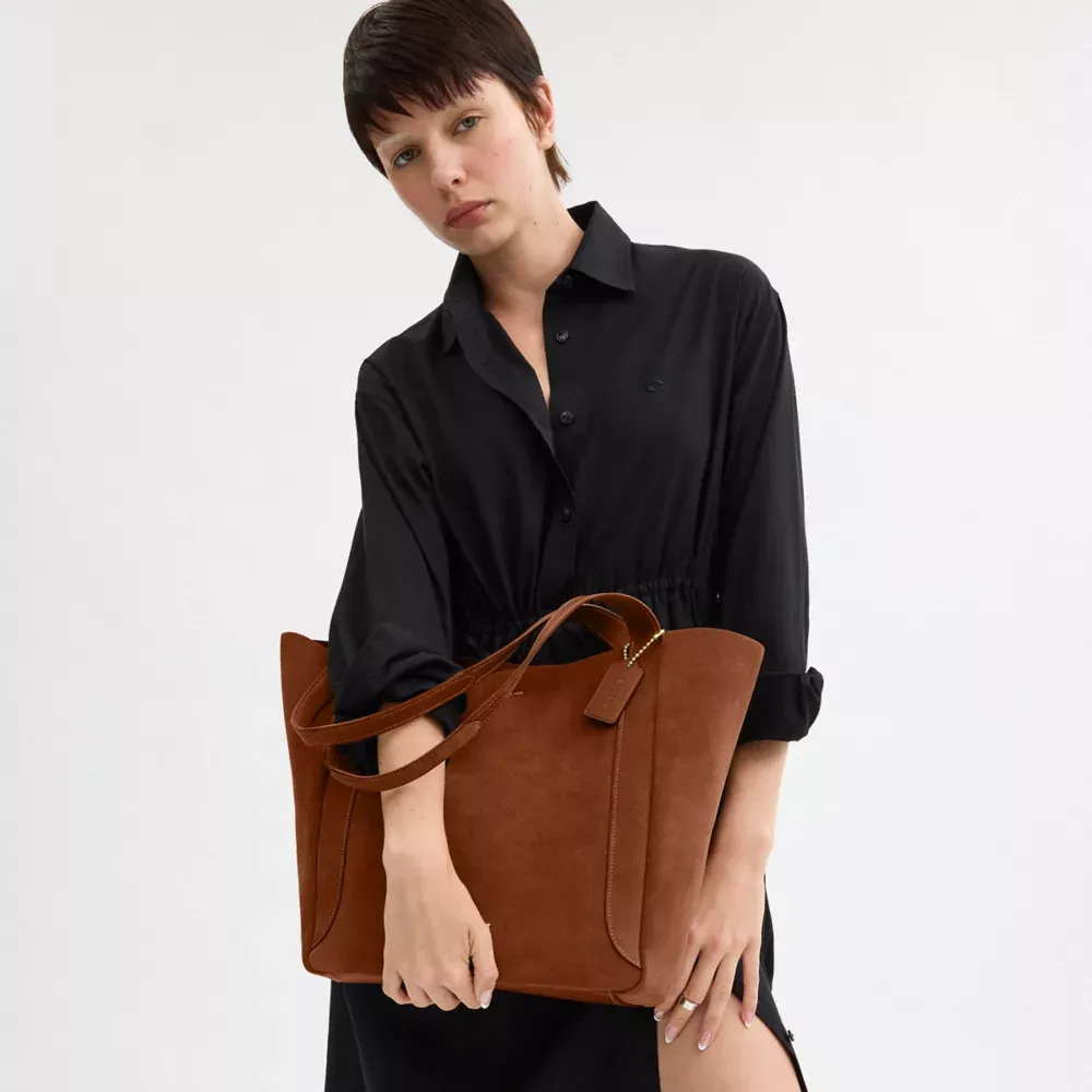 Hadley Tote Bag In Suede