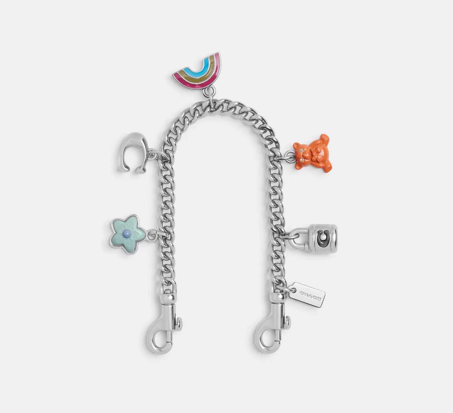 Silver Swagger Chain With Charms