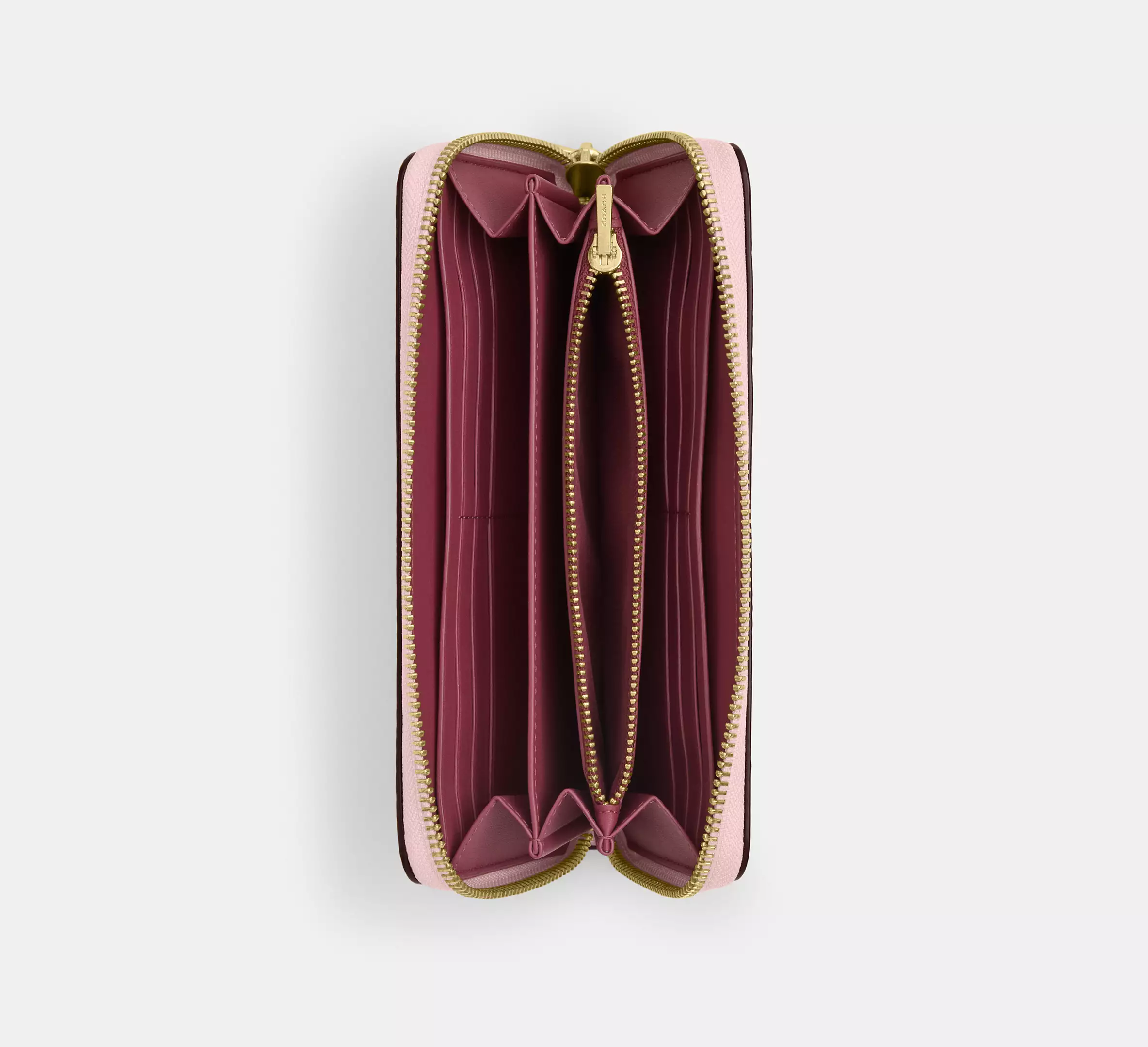 Long Zip Around Wallet In Signature Canvas