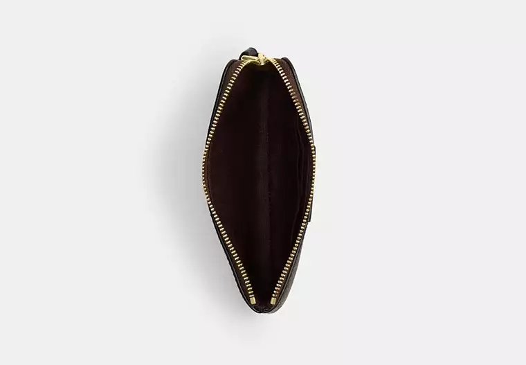 Corner Zip Wristlet In Signature Canvas With Stripe