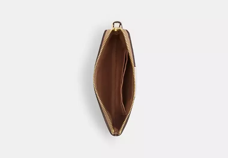 Corner Zip Wristlet In Signature Canvas With Stripe