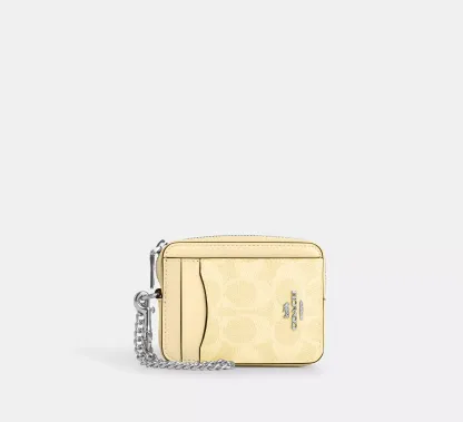 Zip Card Case In Signature Canvas