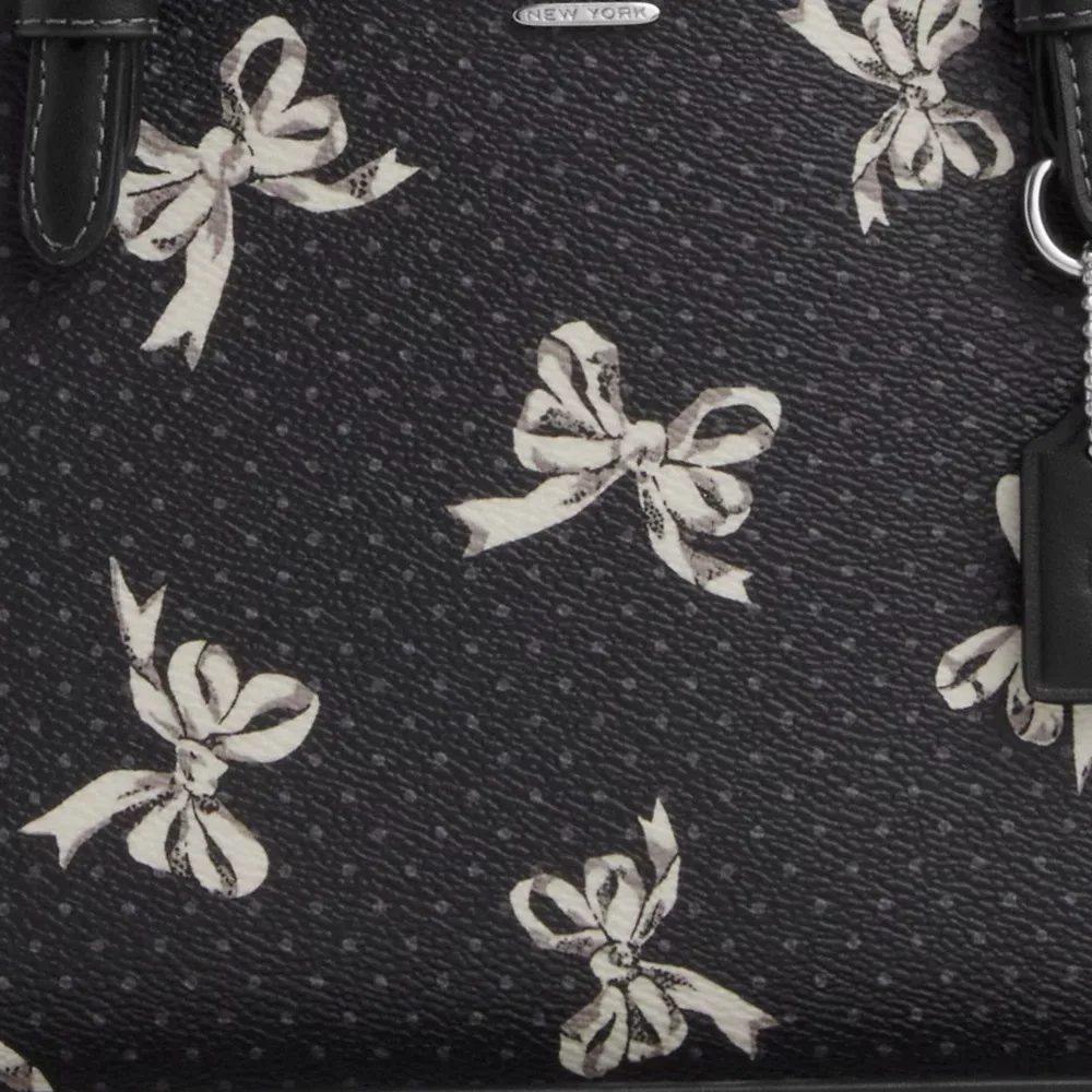 Mollie Tote Bag 25 With Bow Print