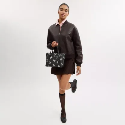 Mollie Tote Bag 25 With Bow Print