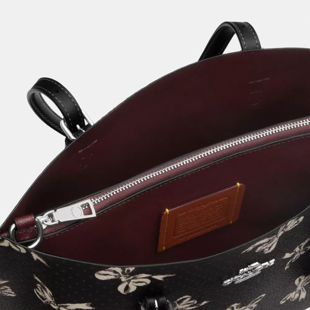 Mollie Tote Bag 25 With Bow Print