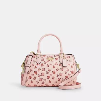 Rowan Satchel Bag With Rose Print