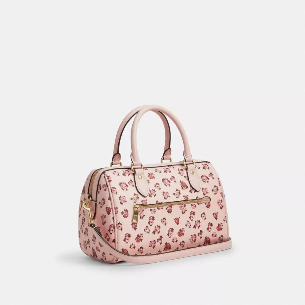 Rowan Satchel Bag With Rose Print
