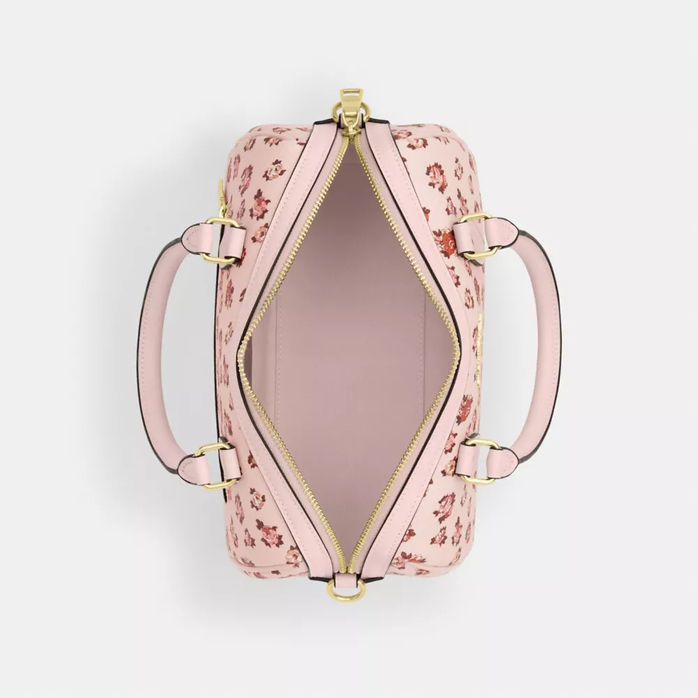 Rowan Satchel Bag With Rose Print