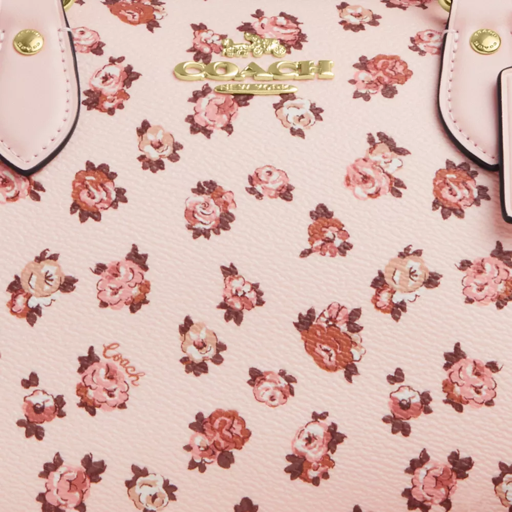 Rowan Satchel Bag With Rose Print