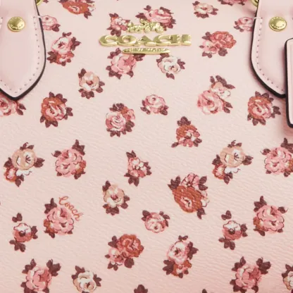 Rowan Satchel Bag With Rose Print