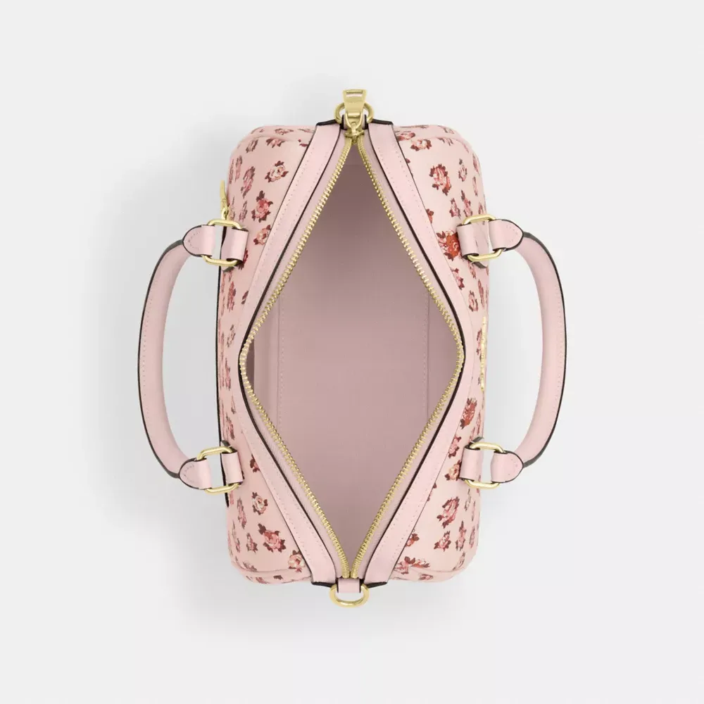 Rowan Satchel Bag With Rose Print