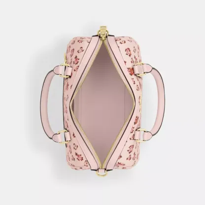 Rowan Satchel Bag With Rose Print