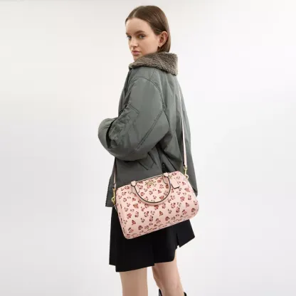 Rowan Satchel Bag With Rose Print