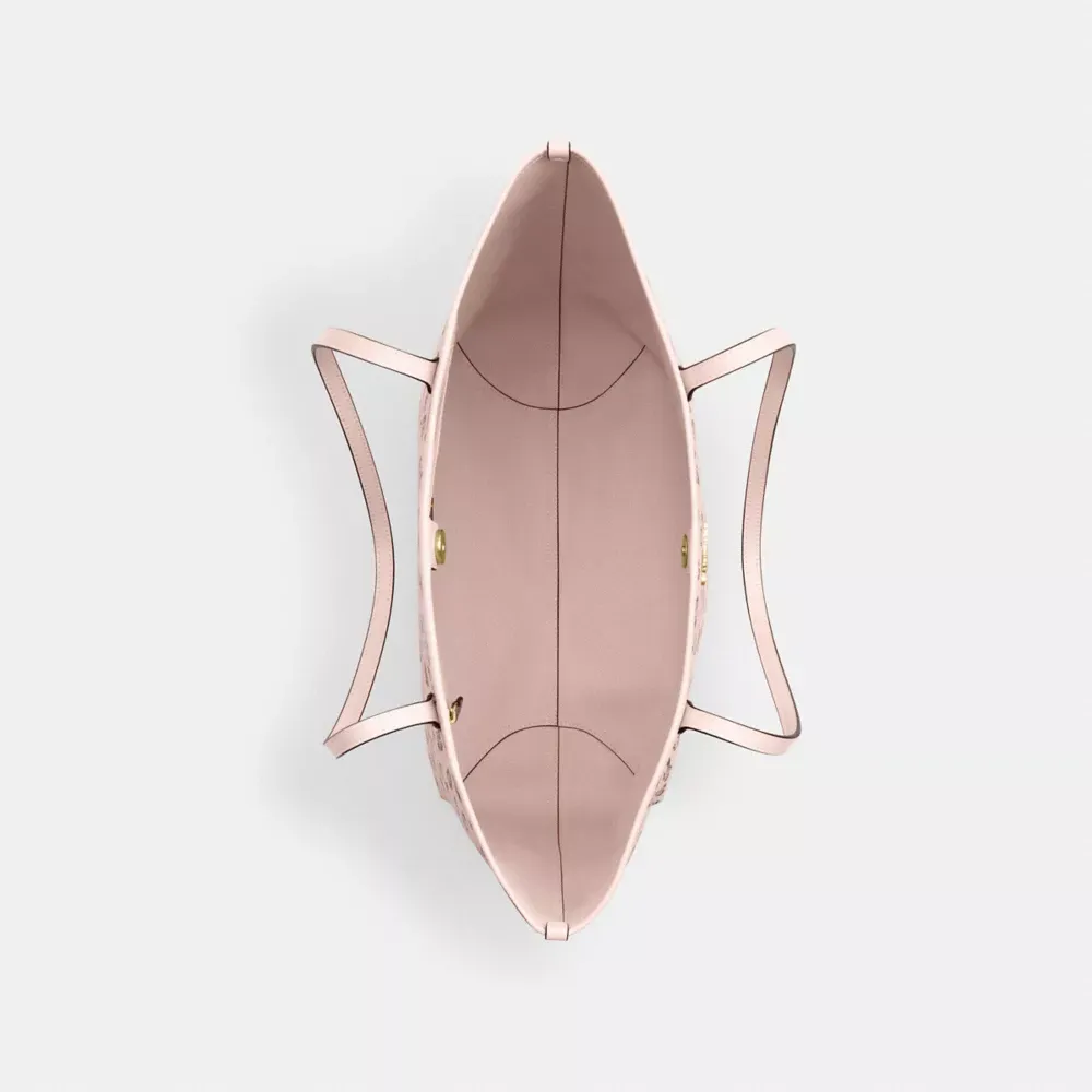 City Tote Bag With Rose Print