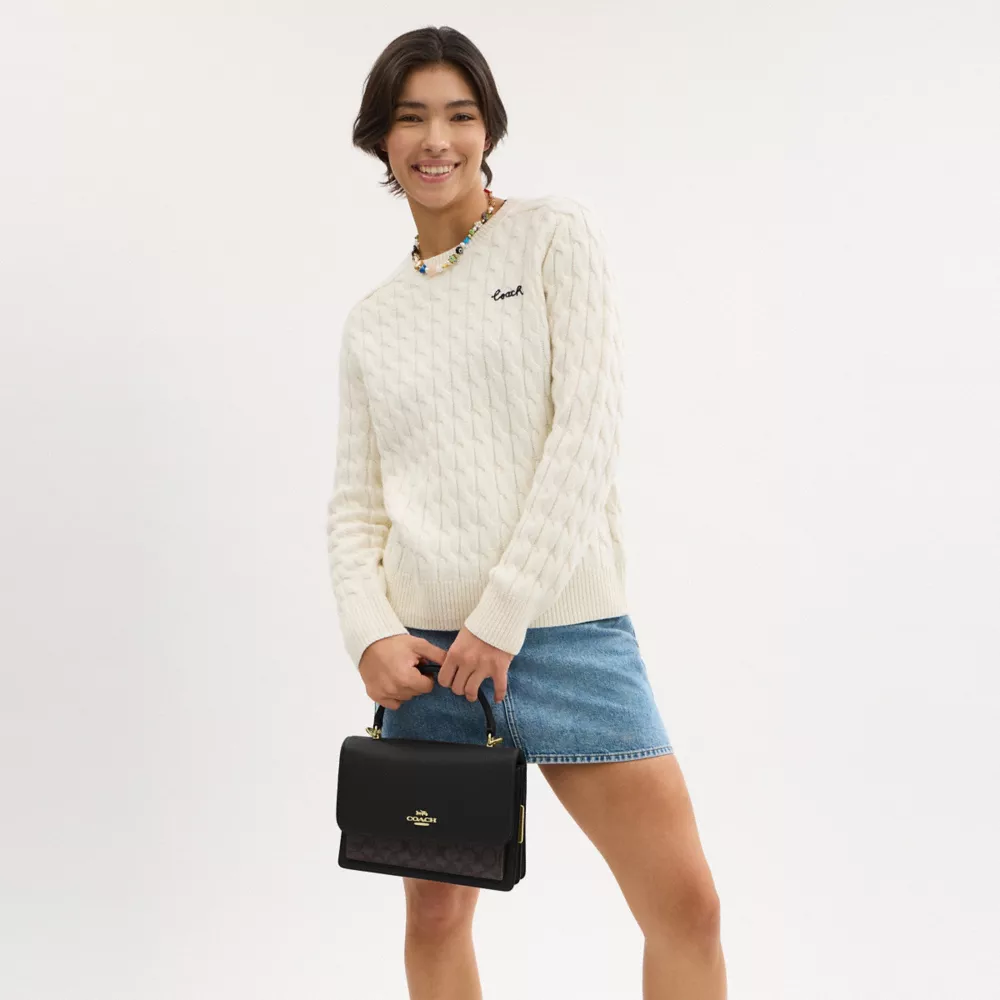  Klare Top Handle Bag In Signature Canvas