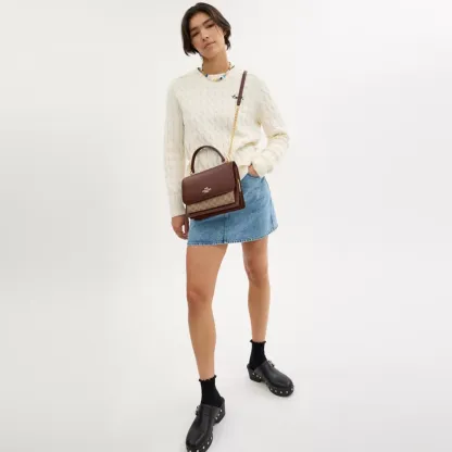  Klare Top Handle Bag In Signature Canvas