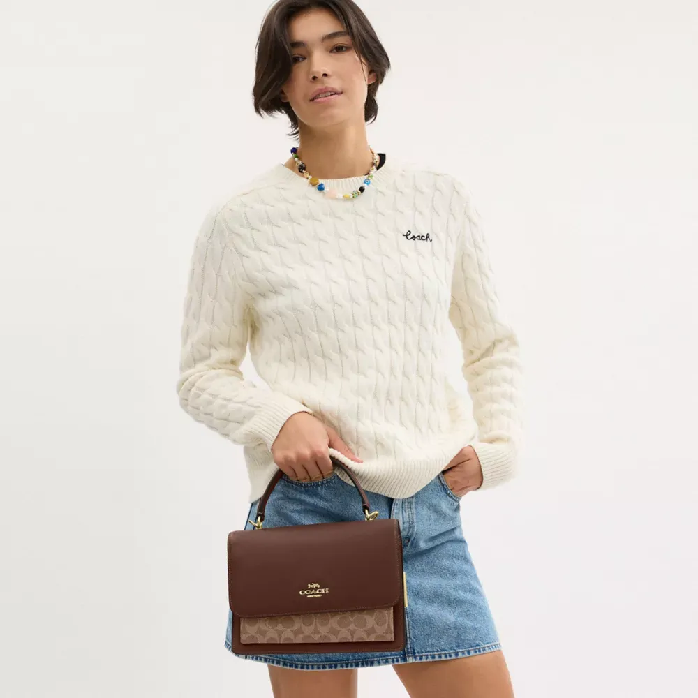  Klare Top Handle Bag In Signature Canvas