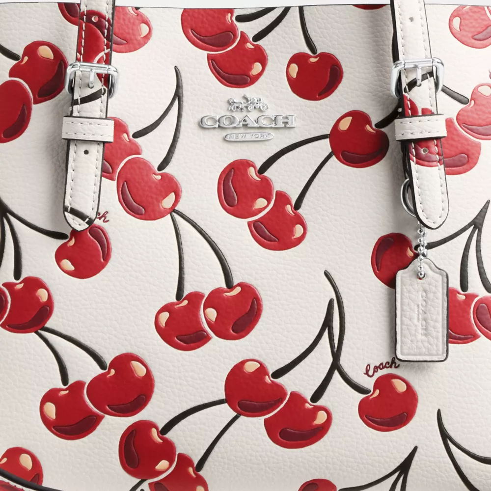 Mollie Tote Bag 25 With Cherry Print