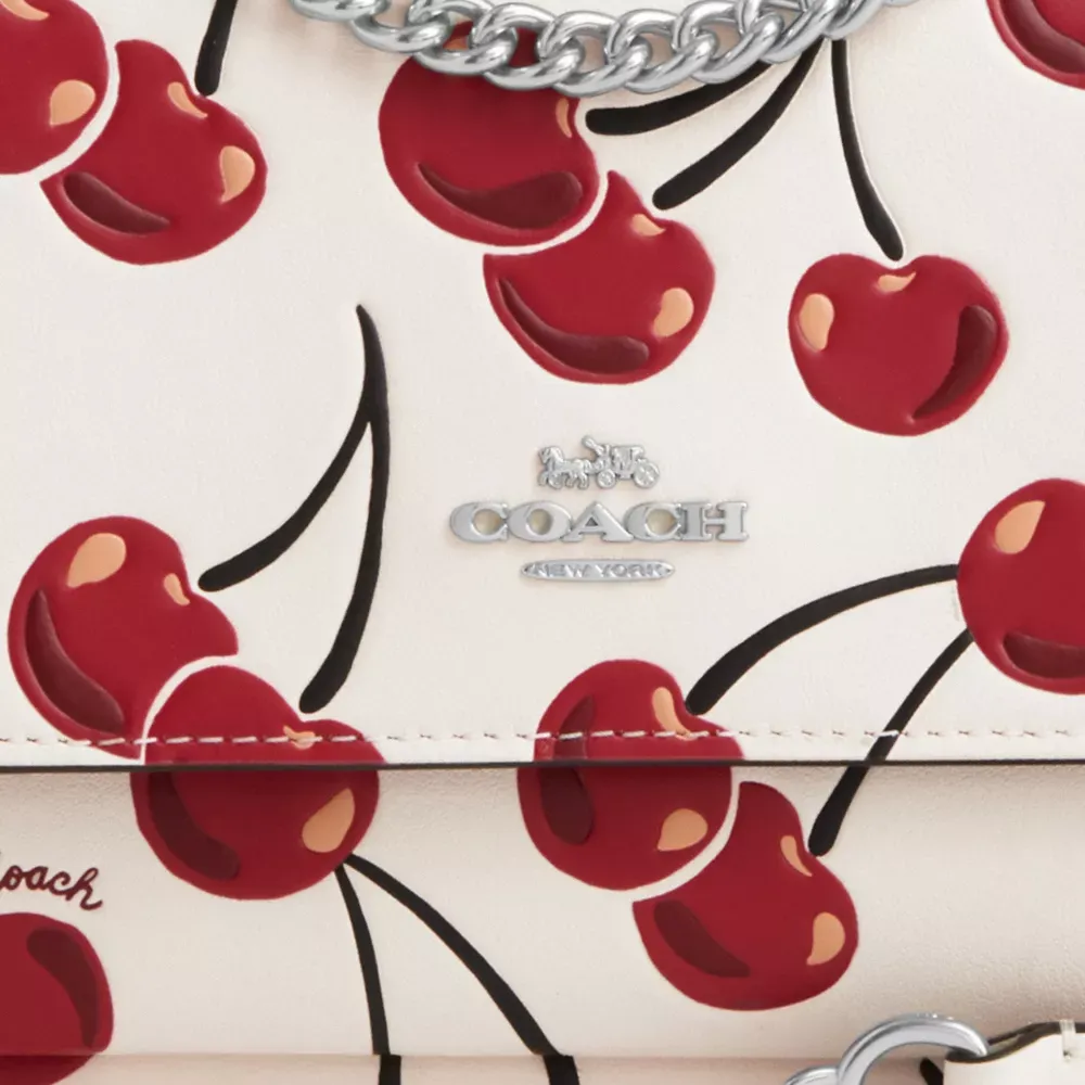 [Copy]Mini Klare Crossbody Bag In Signature Canvas With Cherry Print