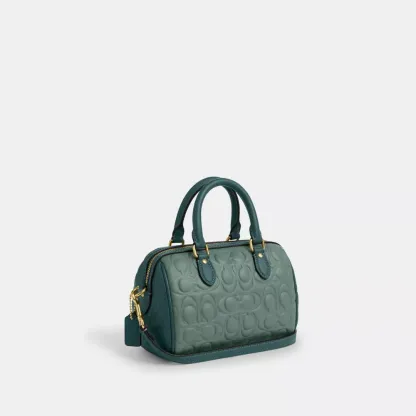 Mini Rowan Crossbody Bag In Blocked Signature Leather