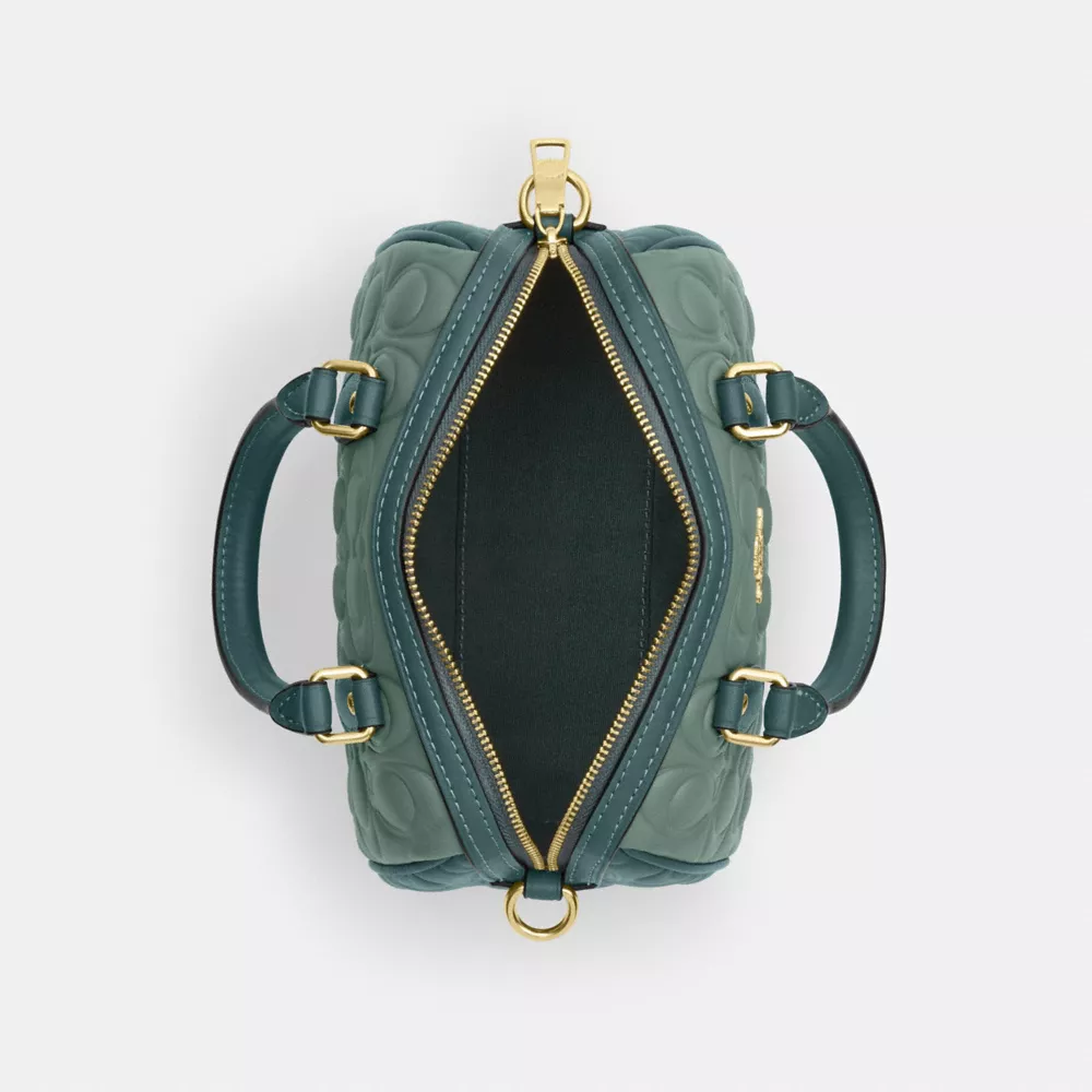 Mini Rowan Crossbody Bag In Blocked Signature Leather