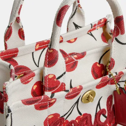 Cargo Tote Bag 20 With Cherry Print