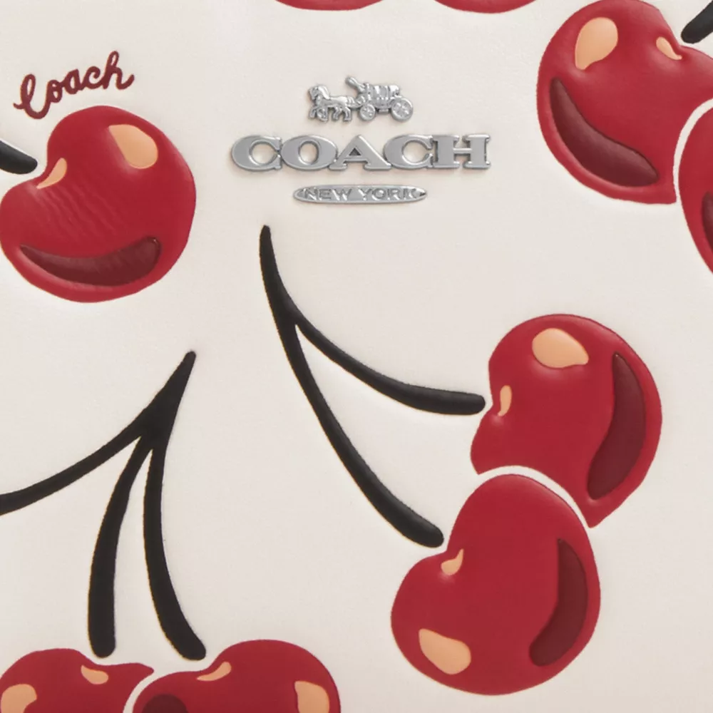 Snap Wallet With Cherry Print
